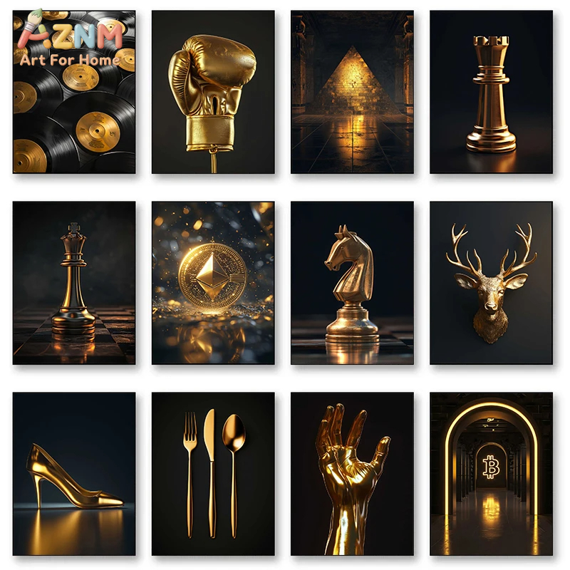 Luxury Lifestyle Items - لوحة فنية جدارية فاخرة بدون إطار