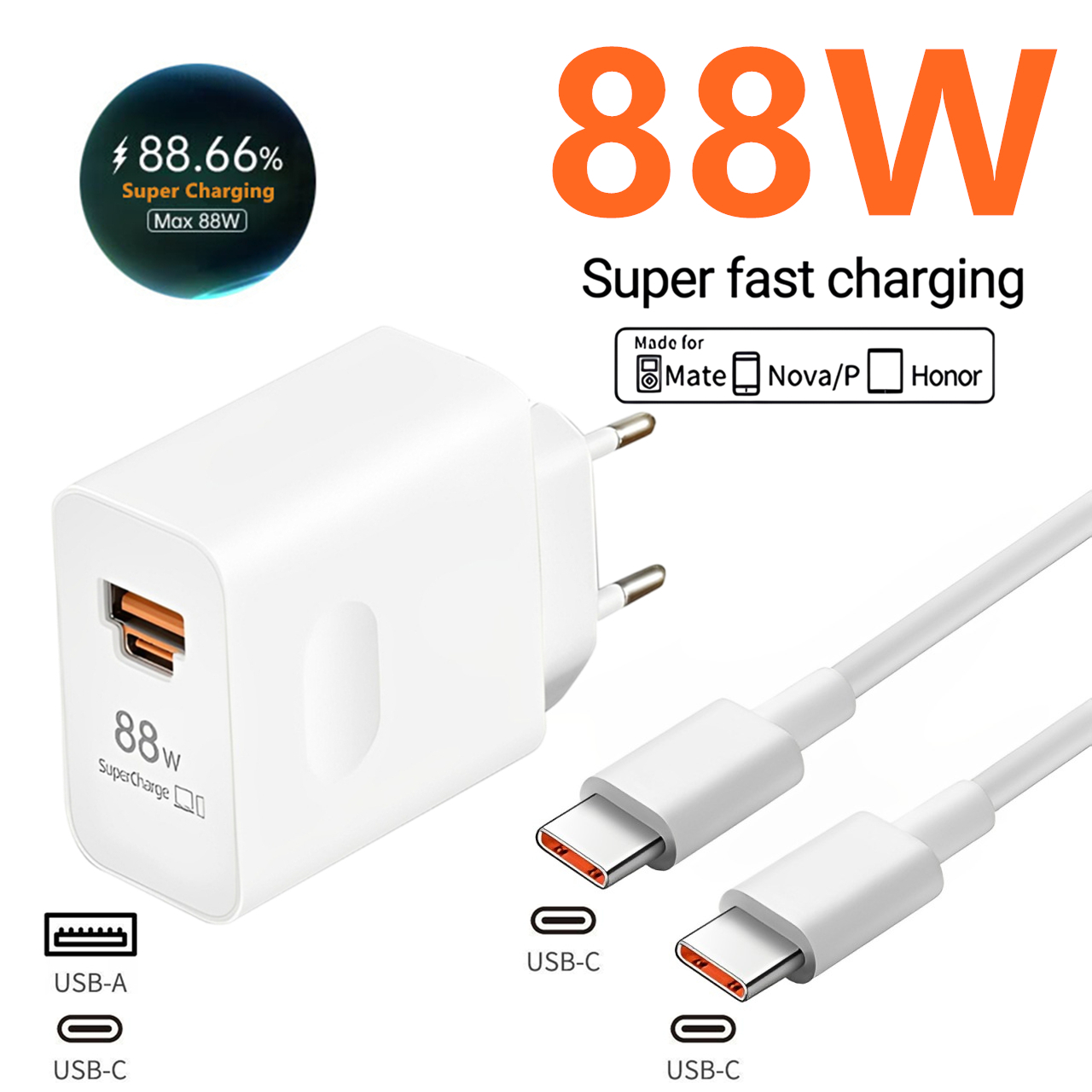 Huawei Mate 60 - 88 واط ماكس USB A +